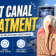 Dentist performing root canal treatment to save infected tooth