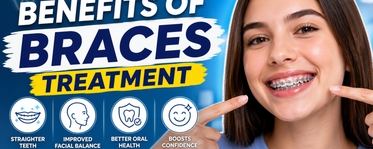Benefits of braces showing improved teeth alignment and healthier smile