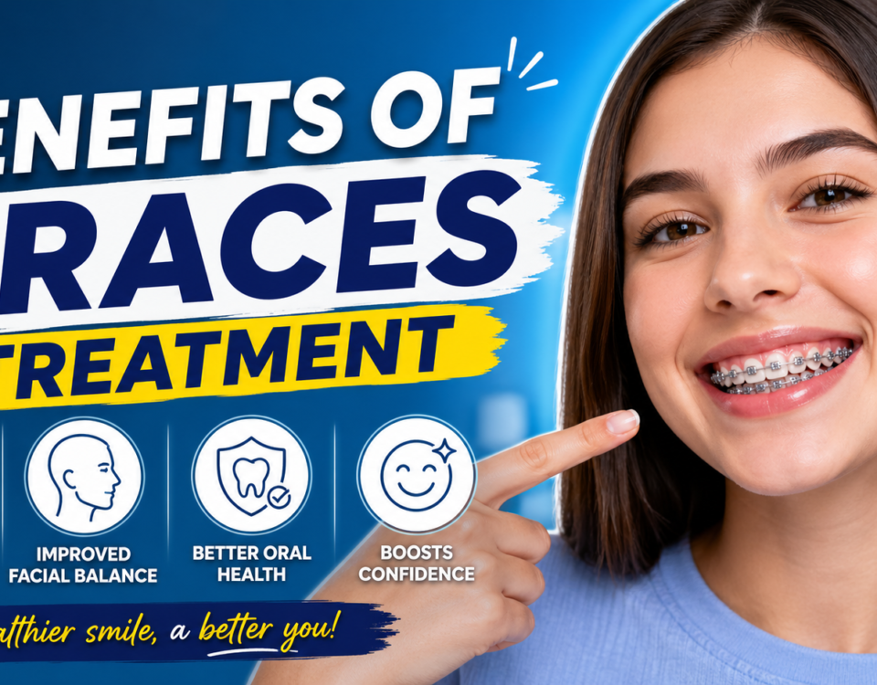 Benefits of braces showing improved teeth alignment and healthier smile